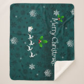 Aquamariner Santa-Schlitten und Rentier-Sherpa-Dec Sherpadecke (Vorderseite)