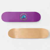 Aquamariner Schädel durch Keren Richter Skateboard (Horizontal)