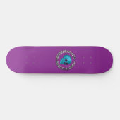 Aquamariner Schädel durch Keren Richter Skateboard (Horizontal)