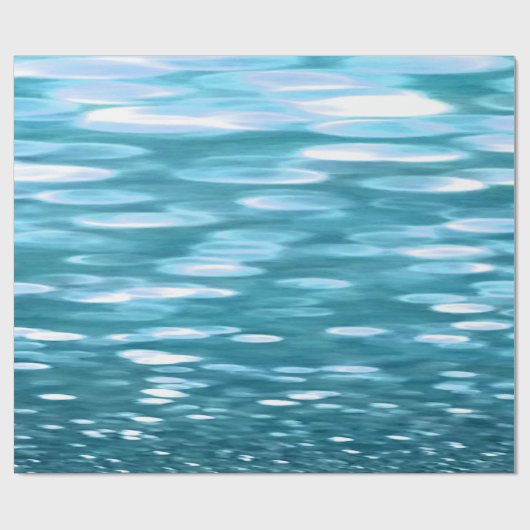 Aquamariner Schimmer Geschenkpapier (Flach)