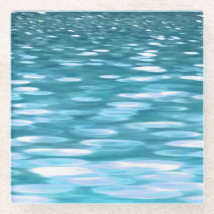 Aquamariner Schimmer Glasuntersetzer