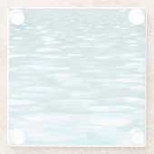 Aquamariner Schimmer Glasuntersetzer (Rückseite)