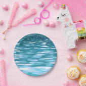Aquamariner Schimmer Pappteller (Party)