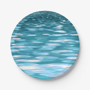 Aquamariner Schimmer Pappteller