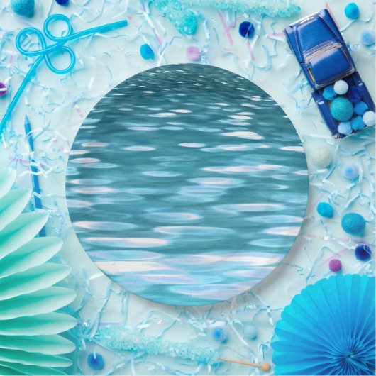 Aquamariner Schimmer Pappteller (Party)