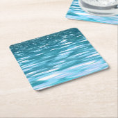 Aquamariner Schimmer Rechteckiger Pappuntersetzer (angewinkelt)