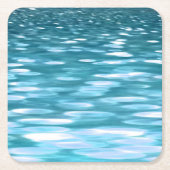 Aquamariner Schimmer Rechteckiger Pappuntersetzer (Vorderseite)