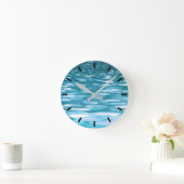Aquamariner Schimmer Runde Wanduhr (Zuhause)