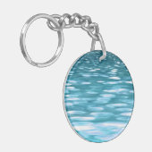 Aquamariner Schimmer Schlüsselanhänger (Vorderseite links)