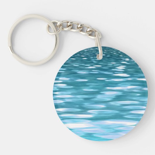 Aquamariner Schimmer Schlüsselanhänger (Vorderseite)