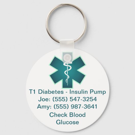 Aquamariner Schlüsselanhänger für benutzerdefinier (Vorderseite)