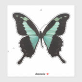 Aquamariner Schmetterling Aufkleber (Blatt)