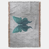 Aquamariner Schmetterling Decke (Vorderseite Vertikal)