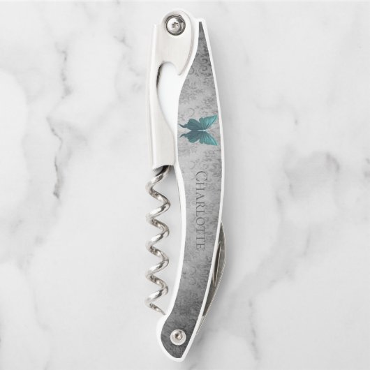 Aquamariner Schmetterling Kellnermesser (Vorderseite)