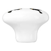 Aquamariner Schmetterling Keramikknauf (Seitenansicht)