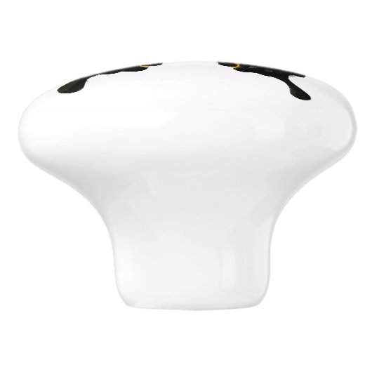 Aquamariner Schmetterling Keramikknauf (Seitenansicht)