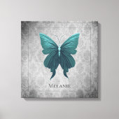 Aquamariner Schmetterling Leinwanddruck (Vorderseite)