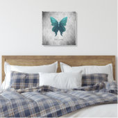 Aquamariner Schmetterling Leinwanddruck (Insitu (Schlafzimmer))