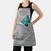 Aquamariner Schmetterling Rustikale Personalisiert Schürze (InSitu)