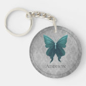 Aquamariner Schmetterling Schlüsselanhänger (Vorderseite)