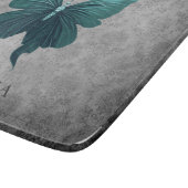 Aquamariner Schmetterling Schneidebrett (Ecke)