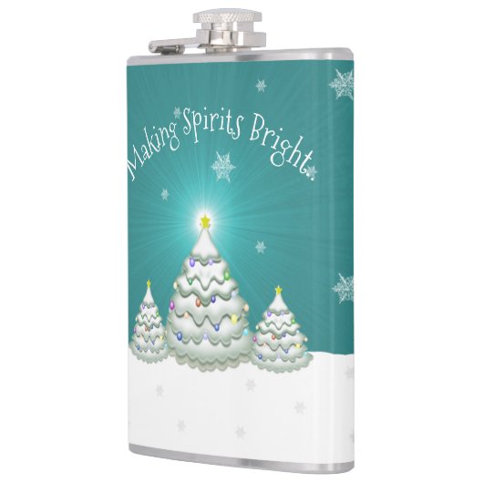 Aquamariner Schneeweihnachtskolben Flachmann (Links)