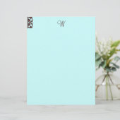 Aquamariner Schokoladenbraun, Monogramm (Stehend Vorderseite)