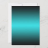 Aquamariner schwarzer Schneeflocke-Bonbon 16 Einladung (Rückseite)