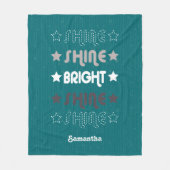 Aquamariner Shine. Shine. Hell. Shine. Shine. Fleecedecke (Vorderseite)