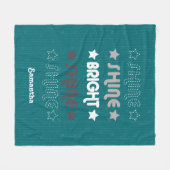 Aquamariner Shine. Shine. Hell. Shine. Shine. Fleecedecke (Vorderseite (Horizontal))