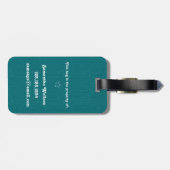 Aquamariner Shine. Shine. Hell. Shine. Shine. Gepäckanhänger (Rückseite horizontal)