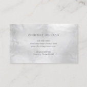 aquamariner Silberlotus Visitenkarte (Rückseite)