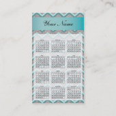 Aquamariner Silver Glitzer Zigzag Pocket 2019 Kale Visitenkarte (Rückseite)