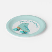 Aquamariner Skate Graphic Roller Skaten Themed Par Pappteller (Schrägansicht)