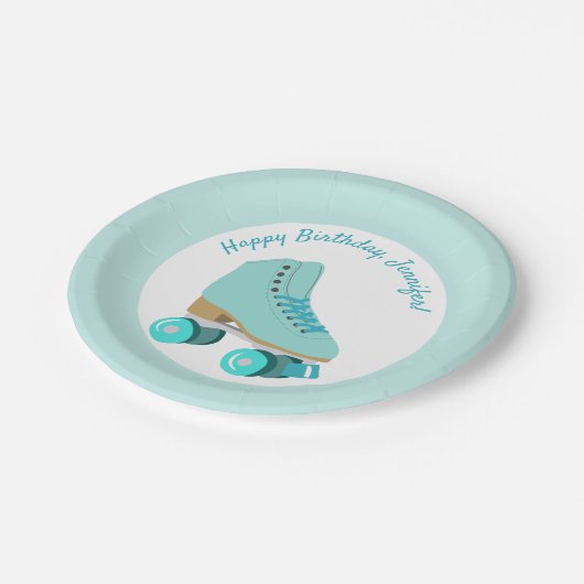 Aquamariner Skate Graphic Roller Skaten Themed Par Pappteller (Schrägansicht)