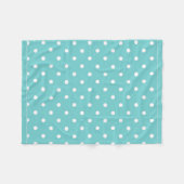 Aquamariner Sky Polka Dot Fleece Blanken (Vorderseite (Horizontal))