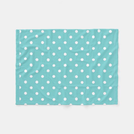 Aquamariner Sky Polka Dot Fleece Blanken (Vorderseite (Horizontal))
