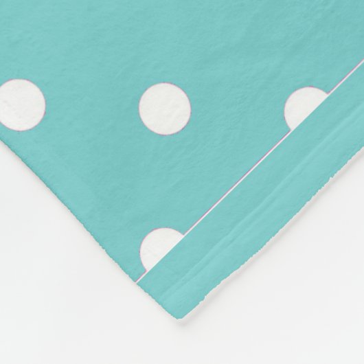 Aquamariner Sky Polka Dot Fleece Blanken (Ecke)
