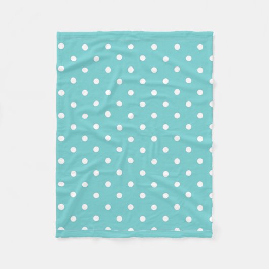 Aquamariner Sky Polka Dot Fleece Blanken (Vorderseite)