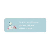 Aquamariner Snowman Custom Rücksendeadresse Holida (Vorne)