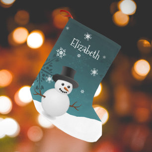 Aquamariner Snowman Winter Scene Weihnachtsfest St Kleiner Weihnachtsstrumpf