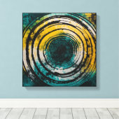 Aquamariner Sonnenuntergang Leinwanddruck (Insitu (Holzboden))