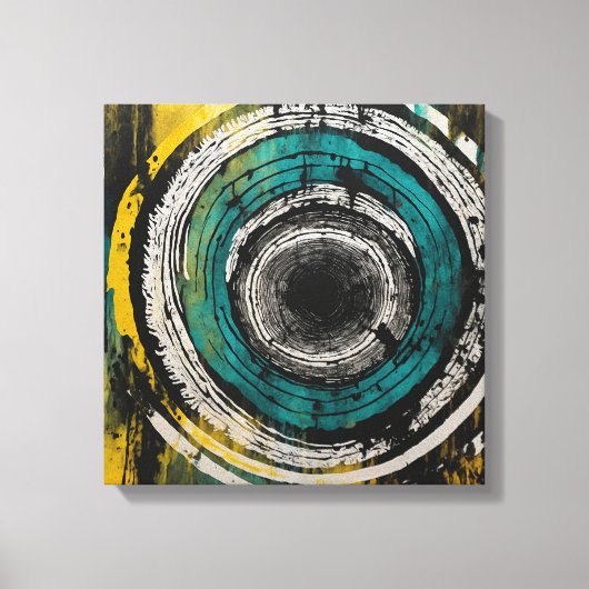 Aquamariner Sonnenuntergang Leinwanddruck (Vorderseite)