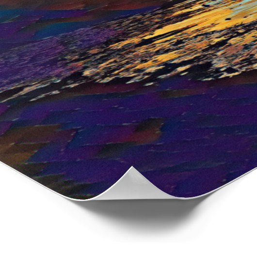 Aquamariner Sonnenuntergang Poster (Ecke)