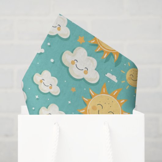 Aquamariner Sonntag Seidenpapier (Geschenktüte)