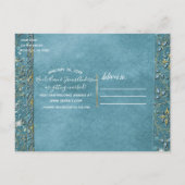 Aquamariner Sparkle Gold Diamond Tiara Scroll Rett Ankündigungspostkarte (Rückseite)