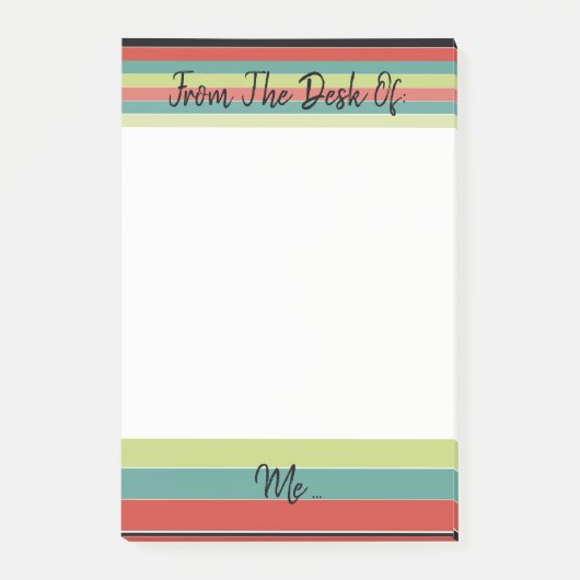 Aquamariner, spitzer Streifen Post-it Klebezettel (Vorderseite)