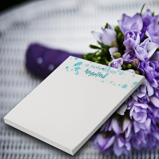 Aquamariner Splint für Wasserfarben Notizblock