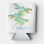 Aquamariner Spritzer der Libellen personalisiert Dosenkühler (Vorderseite)