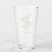 Aquamariner Spritzer der Libellen personalisiert Glas (Rückseite)